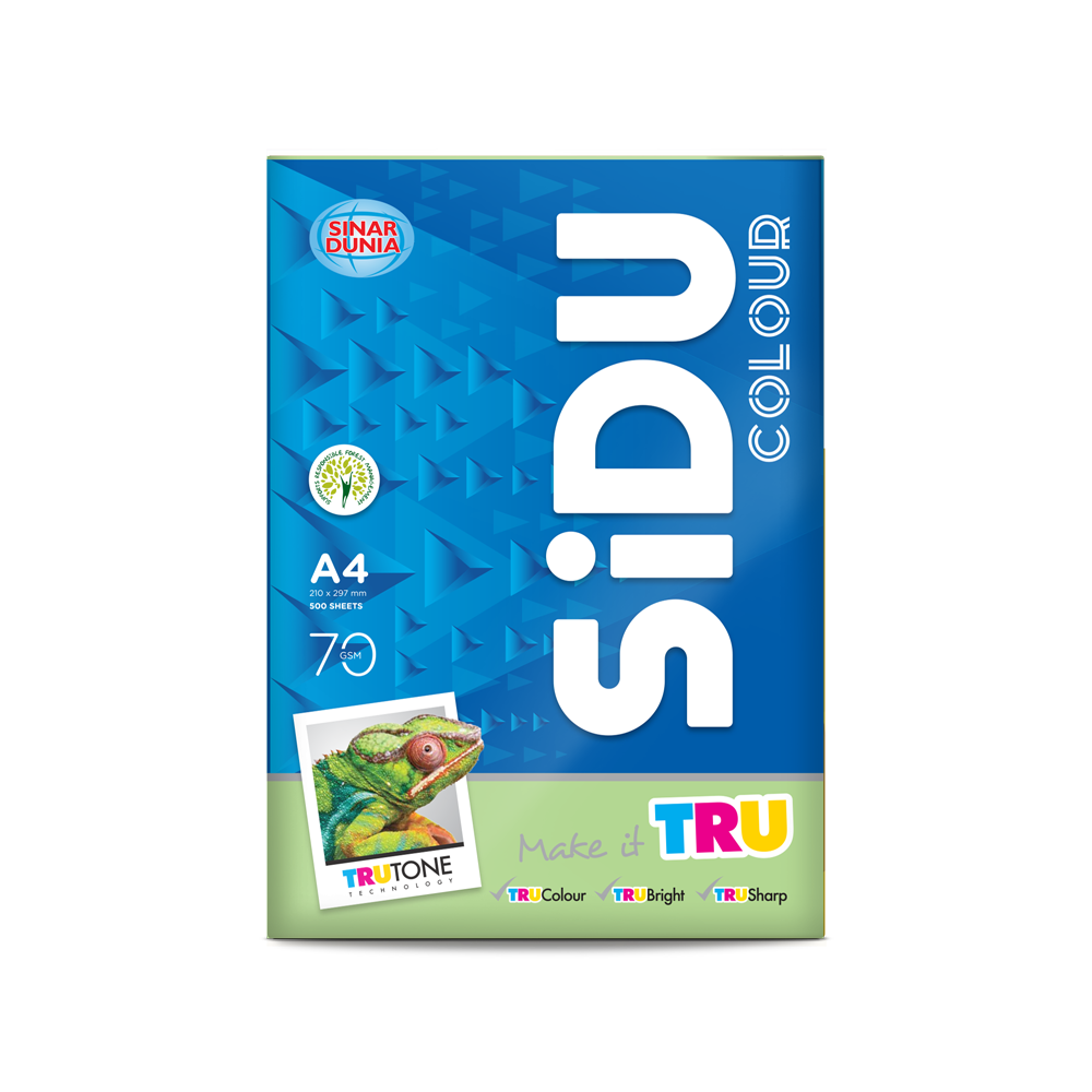 SIDU HVS A4 70 GSM HIJAU/RIM